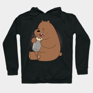 Cute Bear Eating Hoodie